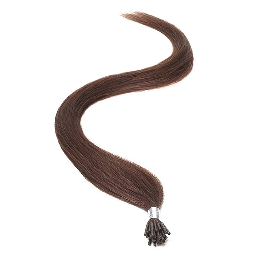 american pride i-tip human hair extensions 18 inch - 1b barely black