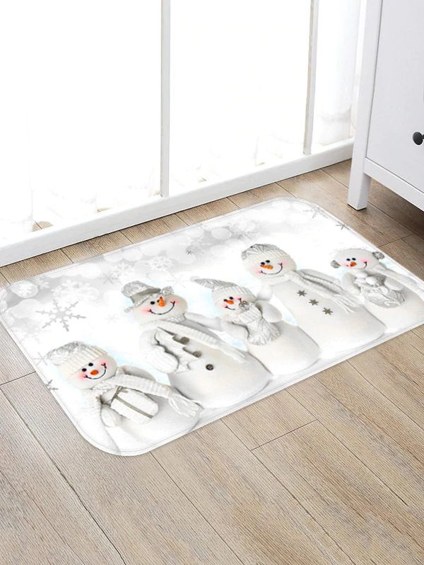 Christmas Snowmen Family Pattern Anti-skid Area Rug
