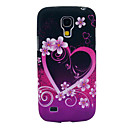 Purple Lovely Heart Pattern Back Cover TPU Soft  Case for Samsung Galaxy S4 Mini I9190