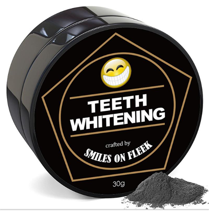 100% Natural Organic Activated Charcoal Natural Teeth Whitening Powder Remove Smoke Tea Coffee Yellow Stains Bad Breath Oral Care 30g/bottle