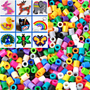 Approx 1000PCS/Bag 5MM Mixed Color Fuse Beads Hama Beads DIY Jigsaw EVA Material Safty for Kids(Random Color)