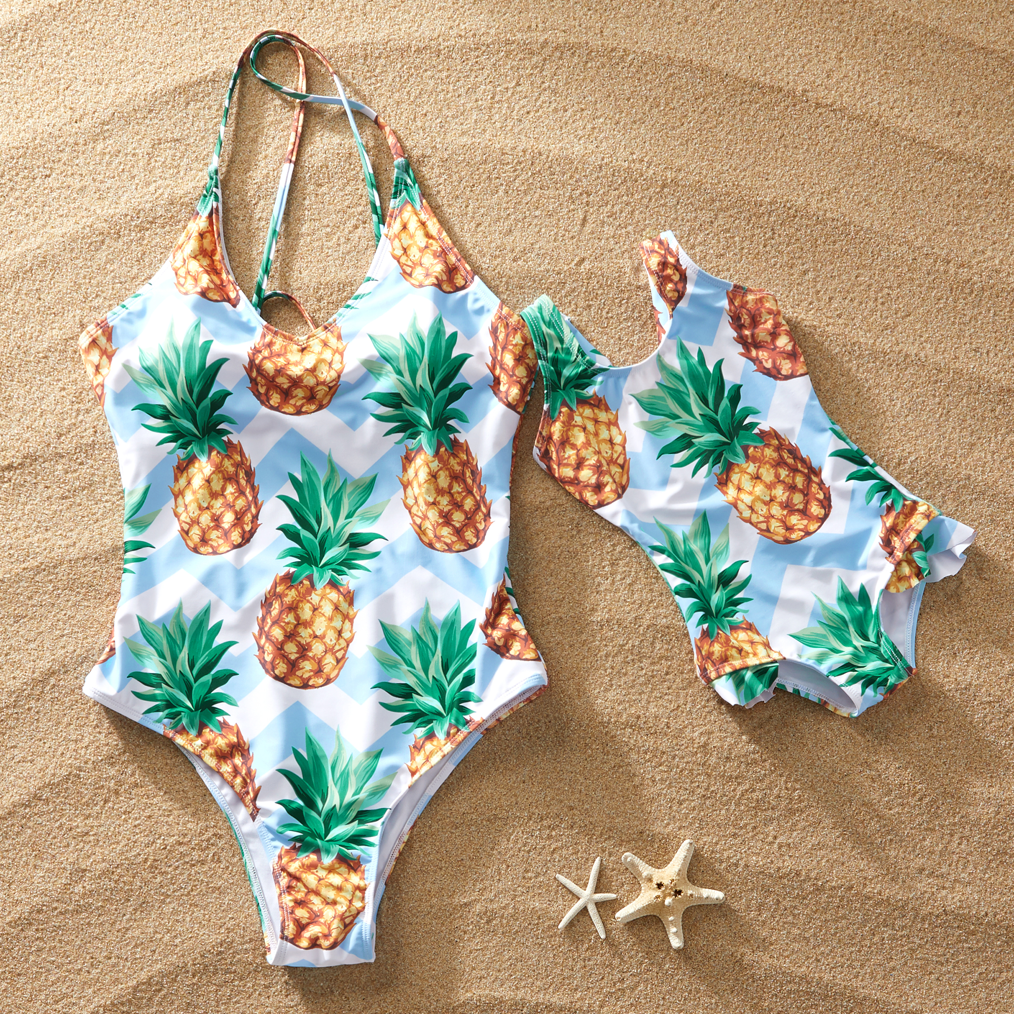 Pineapple Print Swimsuit for Mommy and Me