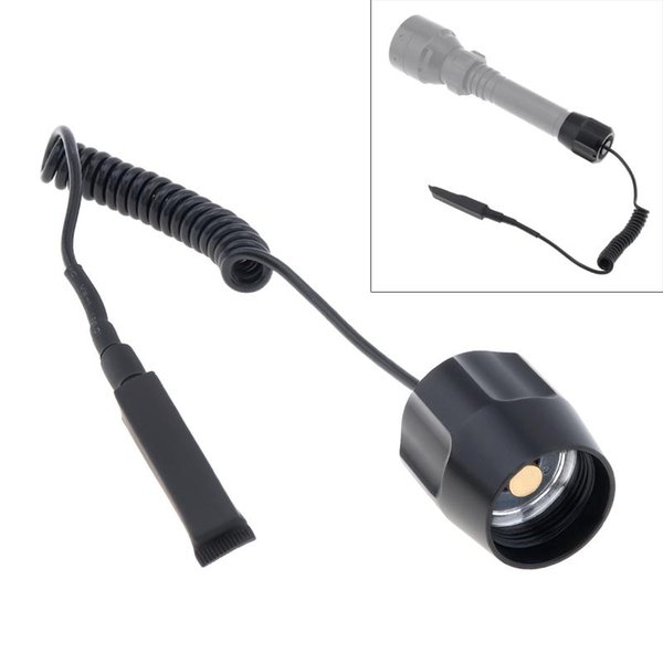 Flashlights Torches 2 Buttons Full Metal Remote Pressure Switch Stretchable Tail Fit For T50 Zoomable LED Torch Tactical / Hunting Flashligh