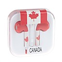 YuanBoTong Canada-01 3.5mm American Flag Series w/ Volume Controllable and  MIC Headset for iPhone 6 / 6 Plus