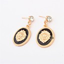 Exaggerated Lion Head Drop Earrings