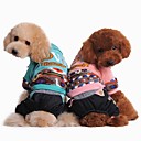 Lovely heart British style Conjoined clothes with Zipper for Pets Dogs (Assorted Colors, Sizes)