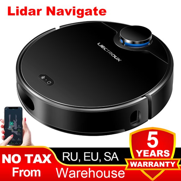 Liectroux ZK901 Lidar Robot Vacuum CleanerLaser Navigation&ampMappingBreakpoint Resume Clean6500Pa SuctionVoiceControlWet Mophello