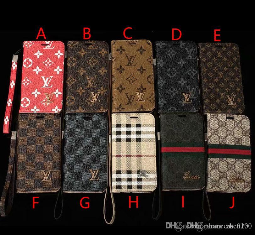 luxurious brand flip leather case wallet phone cover for iphone Xs max X Xr 11 11pro max 7 7plus 8 8plus 6 6 plus with card slot holster