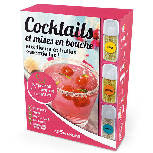 Livre Coffret Cocktails aux Cristaux huiles essentielles