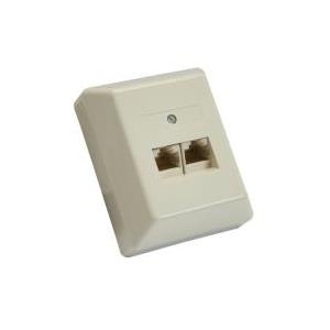 InLine - ISDN Anschlußdose - RJ-45 X 2 - Aufputz (69988B)