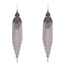 Fashion Women Triangle Chain Drop Earrings