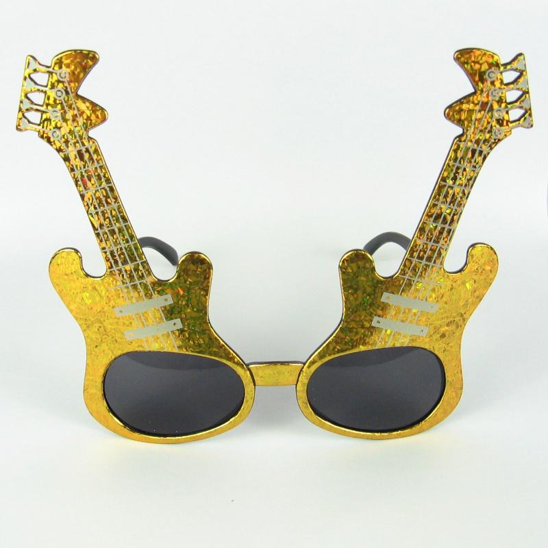 Novelties Party Eyeglasses Party Club Eyewear Guitar Eyeglasses Party Accessories Gold And Silver 40pcs/lot Free Shipment