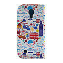 Taxis of London Pattern PU Leather Full Body Case with Stand for Samsung S4 Mini I9190