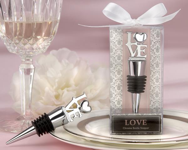 (10Pcs/lot) Classic and Elegant Wedding and Party Favors of Love Chrome Wine Bottle Stopper Wedding Gifts For Guests and Bridal showers