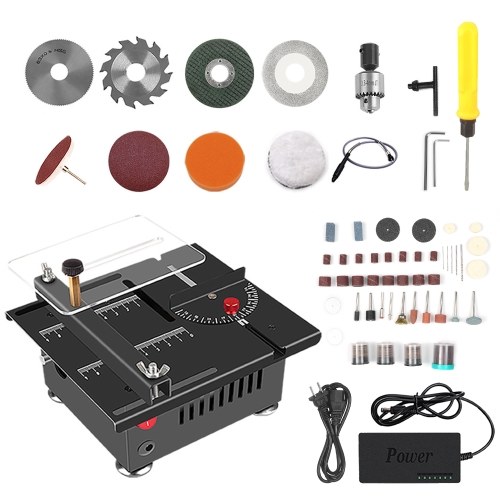 KKmoon 100W Multi-Functional Table Saw Mini Desktop Electric Saw Cutter (with saw blade flexible shaft and more accessories)