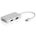 Mini DisplayPort(3 in 1) Thunderbolt to HDMI/DVI/VGA Display Port Cable Adapter for Apple Mac Book Pro Air Mac