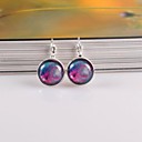 BaoGuangNebula Galaxy Cabochon Earrings, Charm Earrings, Galactic Cosmic Moon Earrings