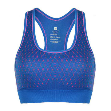 Fitness Wireless Racerback Quick-dry Shockproof Elastic Breathable Bras