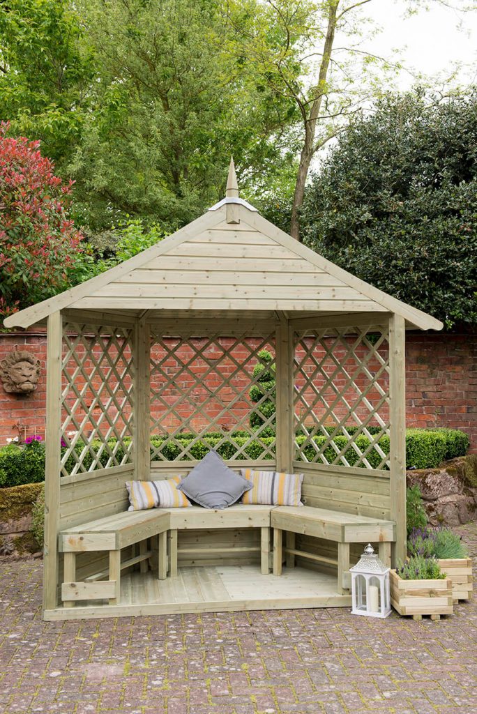 Forest Garden Burford Premium Tongue & Groove Half Arbour (Installation Included)