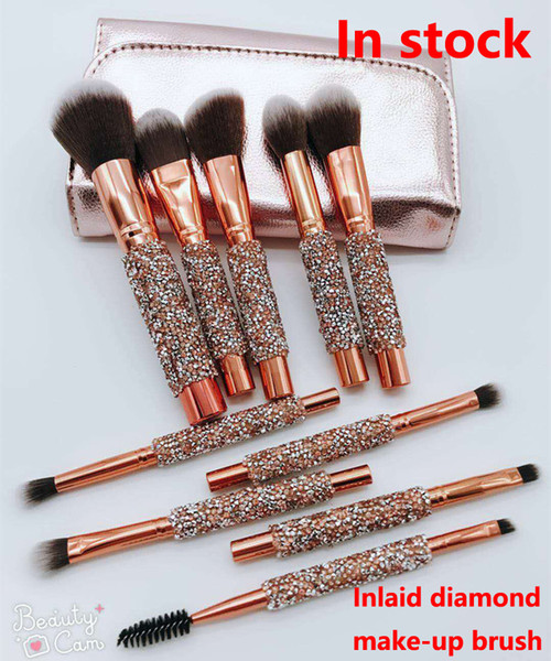 2018 New Makeup Brush 10pcs/set Professional brushes Powder Foundation Blush Makeup Brushes Eyeshadow brush Honey powder make-up brush Kit