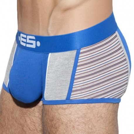 ES Collection Stripes Modal Boxer - Royal - Grey L