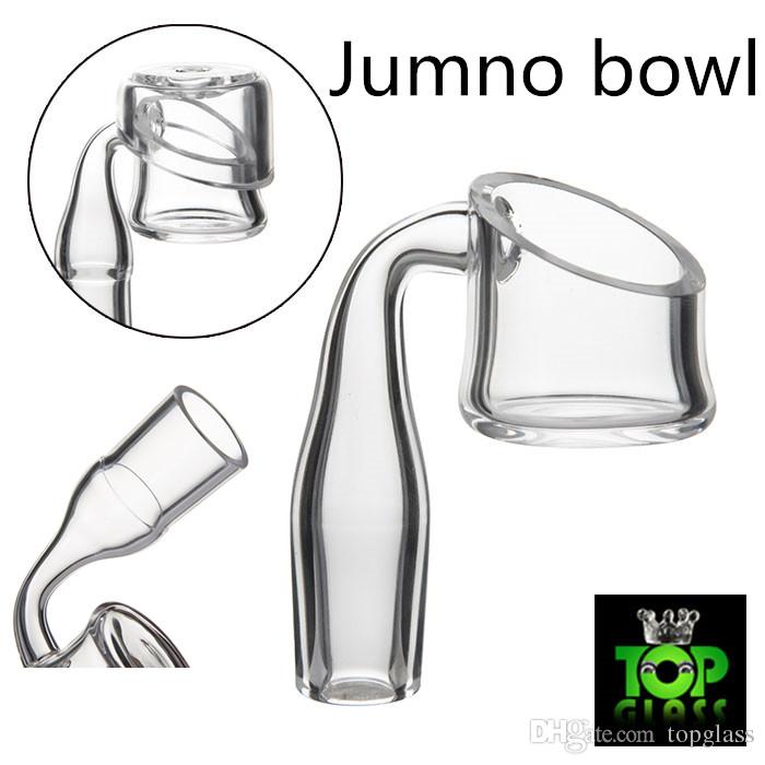 New Quartz Banger With Jumno Bowl Polished Joint Female Joint with Rim for Glass Water Pipes Dab Oil Rigs Glass Bongs