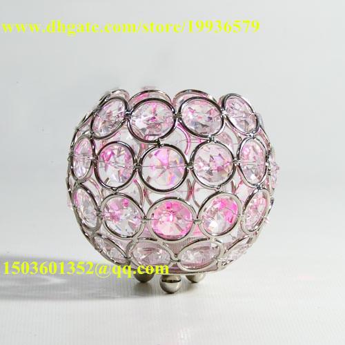 Dining table centerpiece decoration using bowl shape clear glass crystal beaded votive candleholders beautiful accessories for table decorat