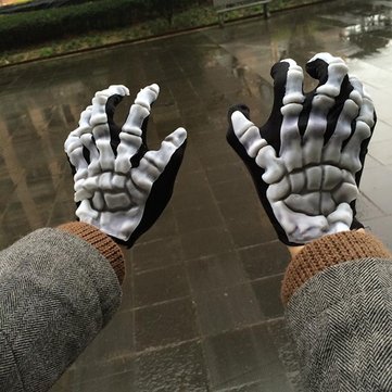 Halloween Skeleton Gloves Foaming Skeleton Costume Party Supplies Horrible Gloves