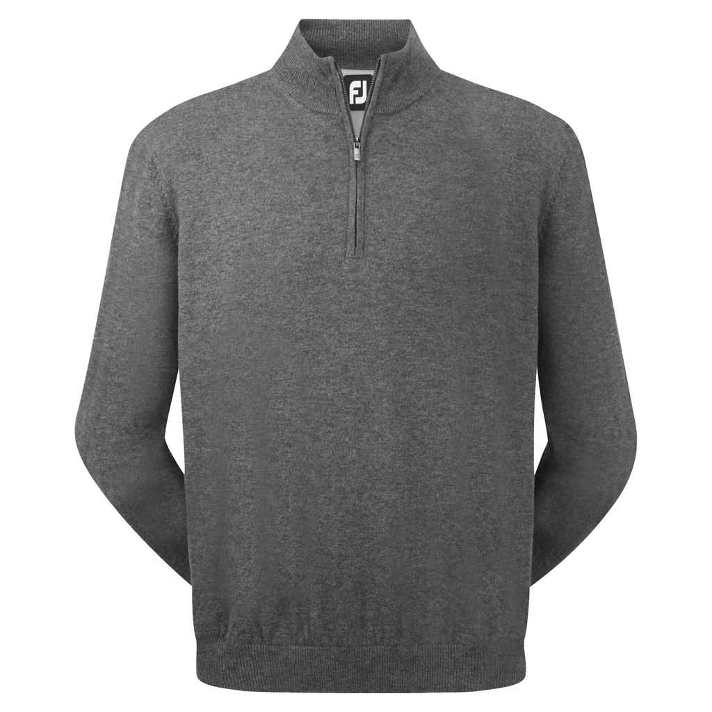 Footjoy Lammwolle gefüttert 1/2-Zip Herren grau