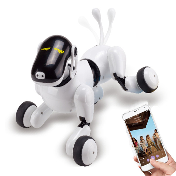 Freeshipping Voice Commands APP Control Robot Dog Toy Electronic Pet Funny Interactive Wireless Remote Control Puppy Smart RC Robot Dog