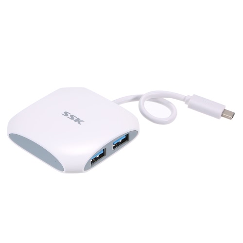 SSK Superspeed USB 3.0 Type-C 4 Ports Interface Hub Adapter Converter  5Gbp/s for Mac Desktop Notebook