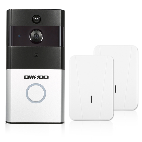 1*OWSOO 720P WiFi Visual Intercom Door Phone+2*Wireless Doorbell Chime