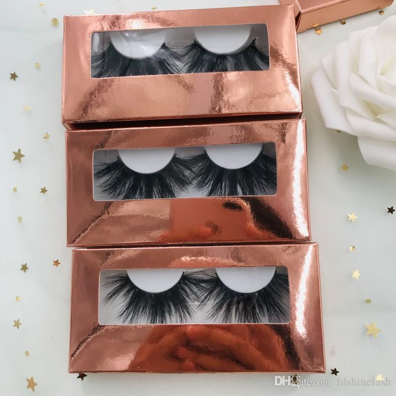 3D mink lashes rose gold lashes box new popular high quality handmade 100% real mink fur lashes