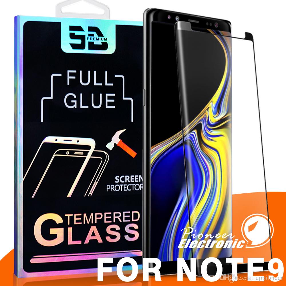 3D Full GLUE Coverage Case friendly Tempered Glass For Samsung Galaxy Note 10 S10 S9 S8 Plus S7 S6 Edge Curve Film Screen Protector Package