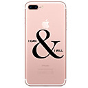 Case For Apple iPhone X / iPhone 8 Transparent / Pattern Back Cover Word / Phrase Soft TPU for iPhone X / iPhone 8 Plus / iPhone 8