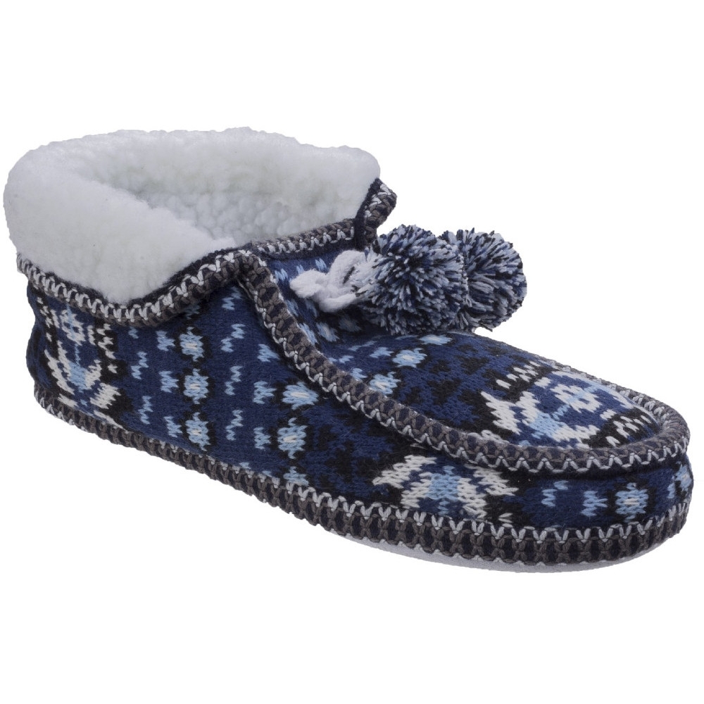 Divaz Womens/Ladies Lapland Full Shoe Knitted Casual Bootie Slippers Small