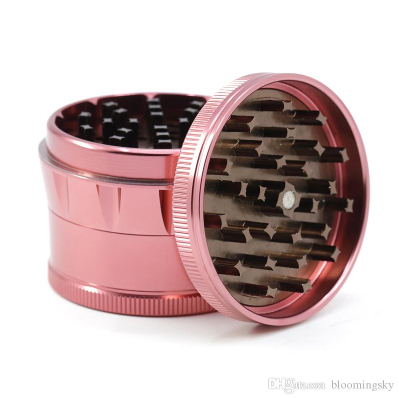 Top Quality 63MM /2.48" Newest Metal Herb Grinder Spice Tobacco Grinders Premium Drum Shape 4-Piece Aluminum Alloy Hand Muller