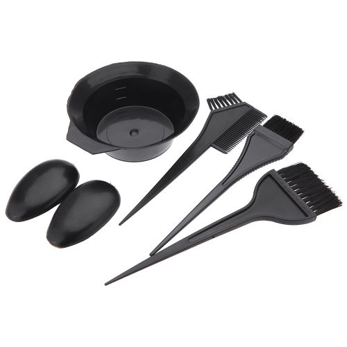 5Pcs Hairdressing Brushes Bowl Combo Salon Hair Color Dye Tint Tool Set Kit