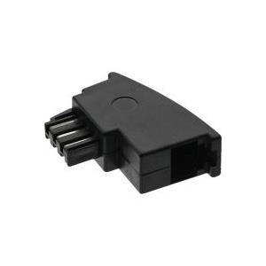 InLine - Telefonadapter - TAE-F (M) - RJ-11 (W) - Schwarz (69948A)