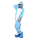 Greedy hippopotame bleu Polaire unisexe Kigurumi pyjamas de vêtements de nuit de dessin animé de costume de Halloween pour les animaux