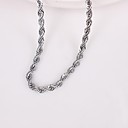 BaoGuangUnisex 5MM Silver Chain Necklace NO.111