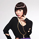 Capless Decent Short Straight Bob High Quality Synthetic Chestnut Brown Hair Wig