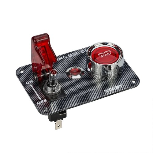 Interrupteur D'allumage En Fiber De Carbone 12 V Racing Commutateur Commutateur Allumage Bouton-Poussoir DIY 3 Bascule pour Sport Compétitif Voiture RV