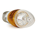 E27 4-LED 4W 360LM Warm White LED Candle Bulbs (85-265V)