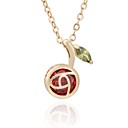 New  Fashion 18K Gold Plated Shining Red Color Pendant  D0605