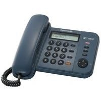 Panasonic KX TS580GC - Telefon mit Schnur mit Rufnummernanzeige/Anklopffunktion - dunkelblau (5025232496112)