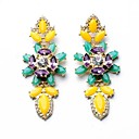 Pretty Crystal Flowers Drop Earrings (1 Pair)