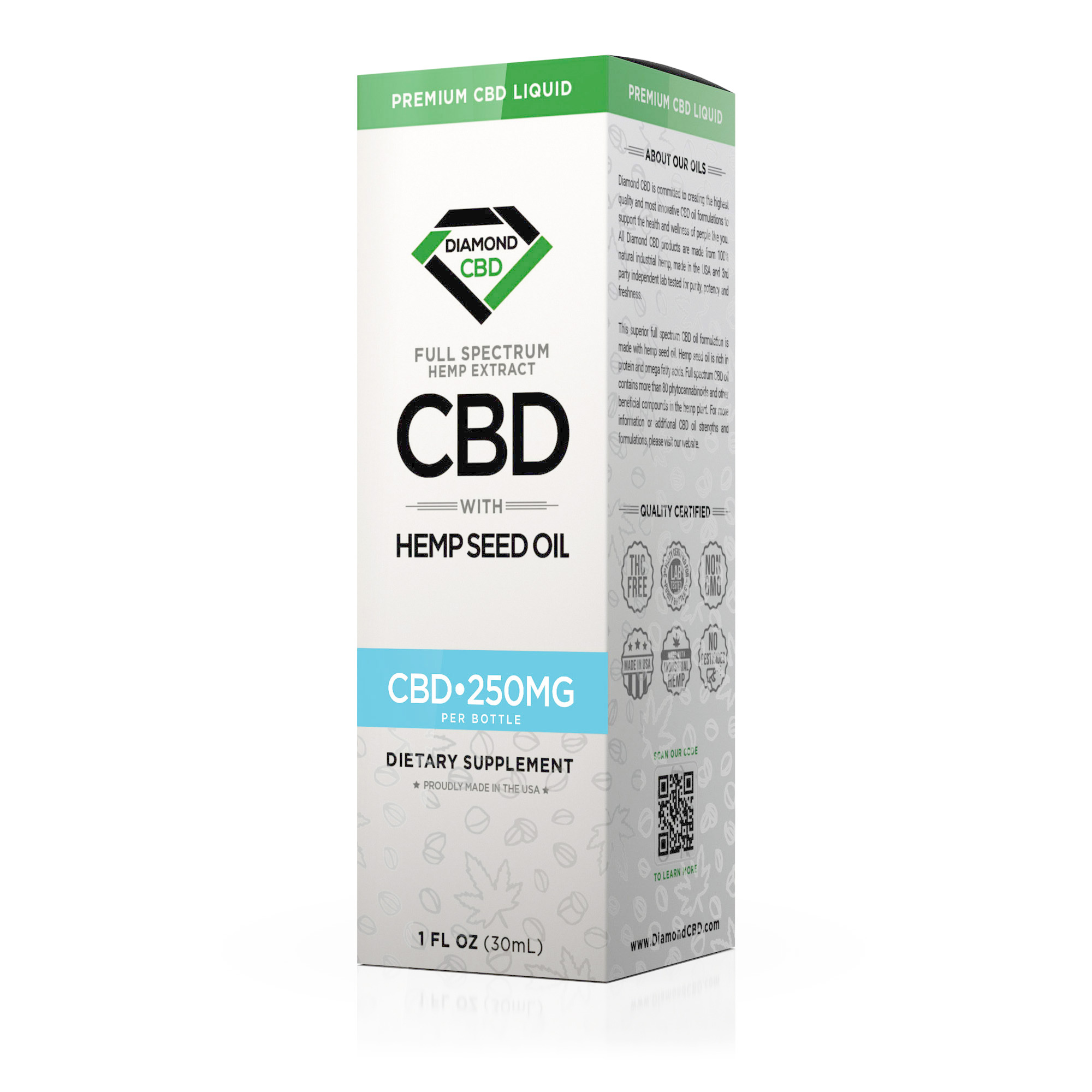 Diamond CBD Full Spectrum Hemp Seed Oil - 250mg (30ml)