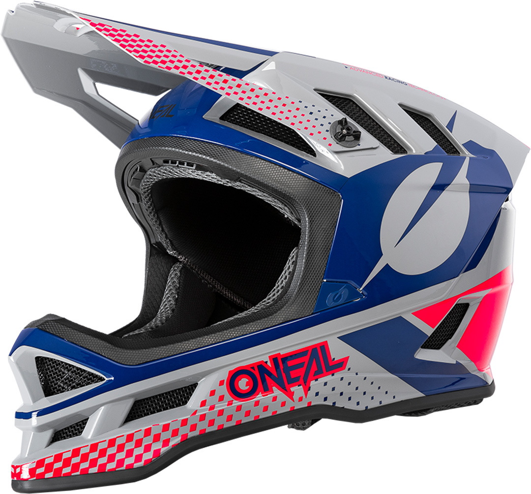 Oneal Blade Polyacrylite ACE Downhill Helm Rot Blau XL