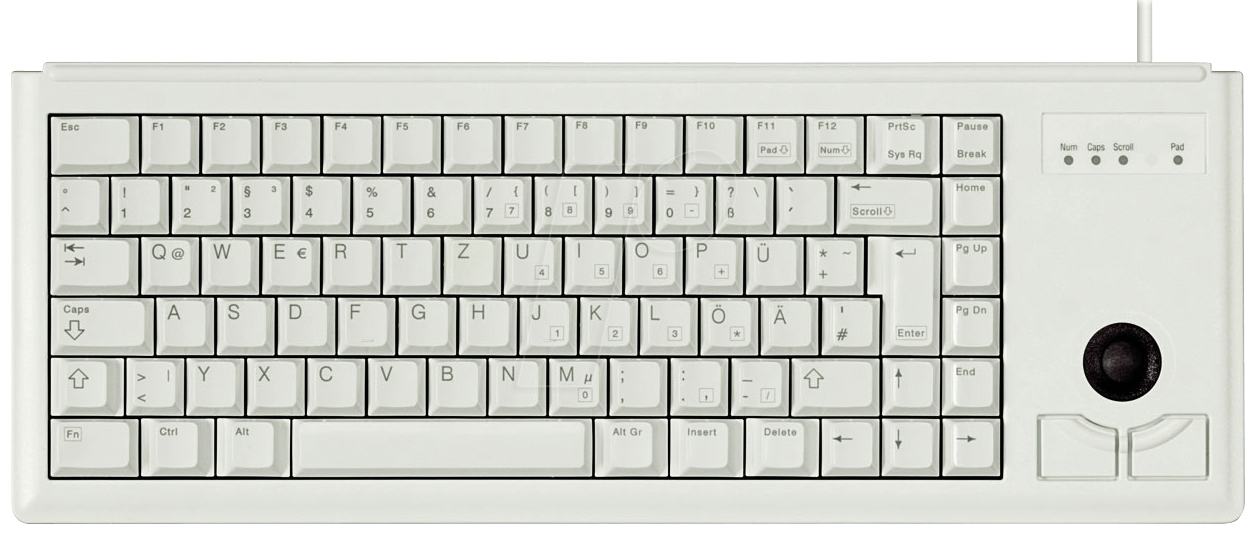 CHERRY G84-4400LUBTS-0 - Tastatur, mit Trackball, Tschechien (G84-4400LUBTS-0)